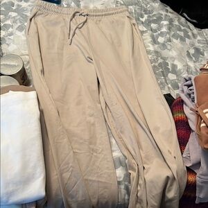 ZARA Beige Casual Drawstring Pants